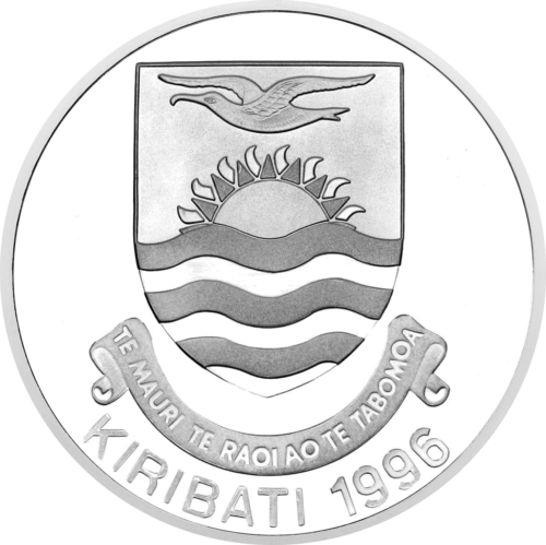 1996 Olimpinės žaidynės Sidnėjuje Kiribatis 5 Dolerių sidabrinė moneta (2)
