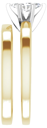 Sužadėtuvių Žiedas „Solitaire“ 14k yellow/white gold Marquise 7mm x 3.5mm (8)