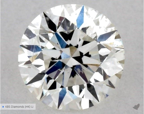 0.54 carat I-SI2 Excellent cut Natūralus Round Deimantas (1)