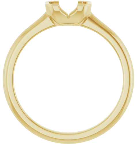 14K Yellow 6x4 mm Emerald Solitaire Engagement Ring Mounting (2)