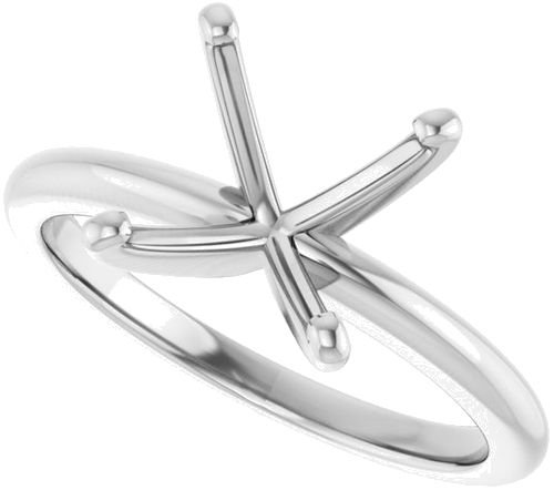 Sužadėtuvių Žiedas „Solitaire“ 585 Baltojo Aukso Square 7mm (5)