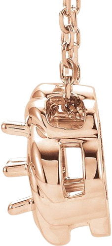 14K Rose 3.5 mm Round Knot 16-18  Necklace Mounting (5)