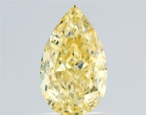 0.81 carat Fancy Yellow-VS2 Natūralus Pear Deimantas (1)