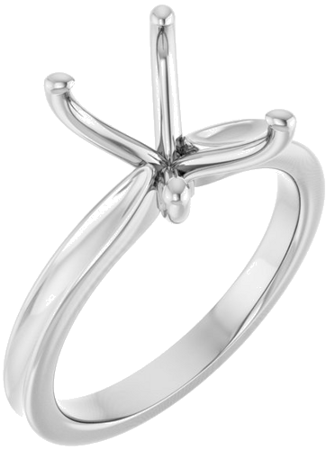 Sužadėtuvių Žiedas 14k white gold Emerald 9mm x 7mm (1)