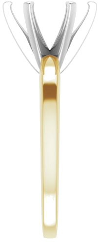 Sužadėtuvių Žiedas „Solitaire“ 14k yellow/white gold Round 9.4mm (4)