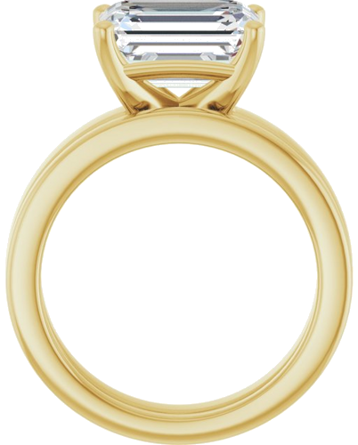 14K Yellow 10x8 mm Emerald Solitaire Engagement Ring Mounting (7)