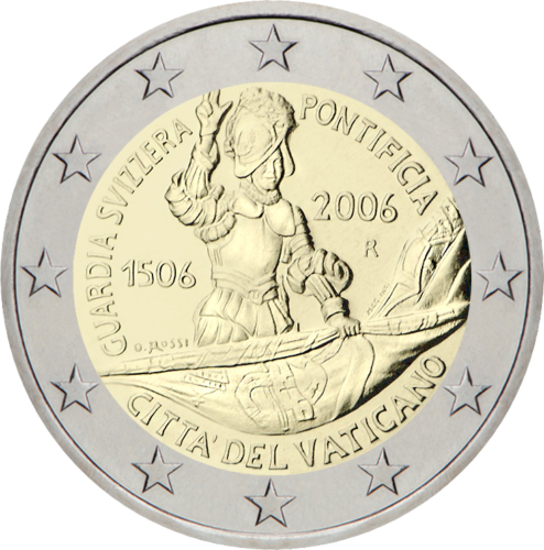 2006 Vatican Swiss Guard 500 years 2 euro coin (1)