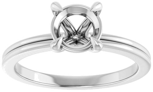 Sužadėtuvių Žiedas „Claw-Prong Solitaire“ 14k white gold Round 6.5mm (3)