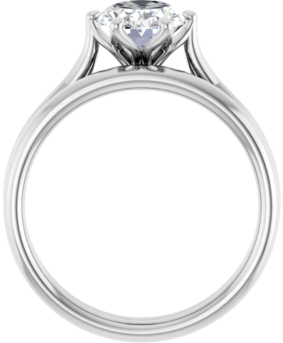 14K White 9x7 mm Oval Engagement Ring Mounting (7)