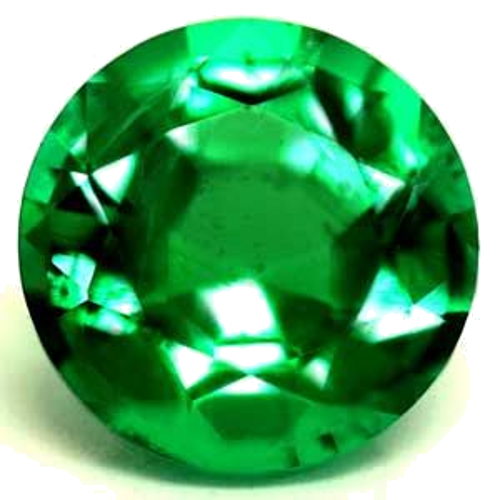 0.44 carat GREEN Round Smaragdas (1)