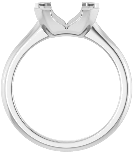 Sužadėtuvių Žiedas „Half-Bezel Solitaire“ 950 Platinos Emerald 9mm x 7mm (2)