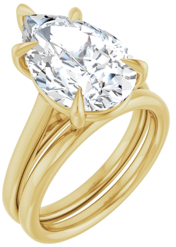 Sužadėtuvių Žiedas „Claw-Pong“ 14k yellow gold Pear 15mm x 10mm (6)