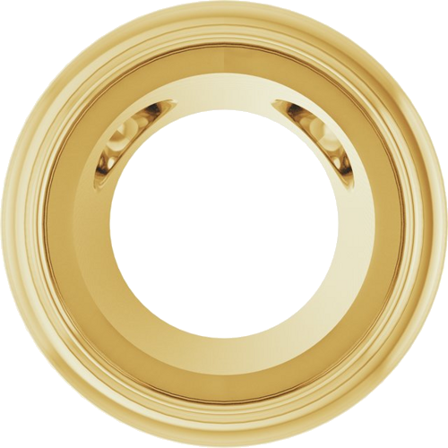 Pakabukas „Bezel-Set Solitaire“ 14k yellow gold Round 7.4mm (1)