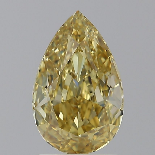 2.04 carat Fancy Yellow-VS1 Natūralus Pear Deimantas (1)
