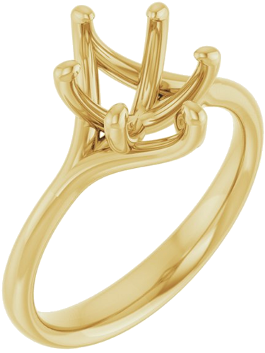 Sužadėtuvių Žiedas „Solitaire“ 14k yellow gold Oval 9mm x 7mm (1)