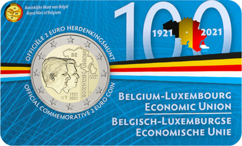 2021 Belgium Belgium-Luxembourg Economic Union 2 euro BU coin (1)