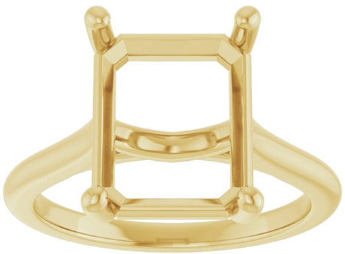Sužadėtuvių Žiedas 14k yellow gold Emerald 11mm x 9mm (3)