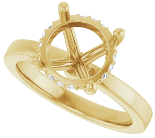 Sužadėtuvių Žiedas „Hidden Halo-Style“ 14k yellow gold Round 9.4mm (5)