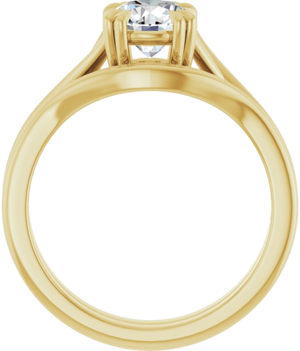 14K Yellow 6.5 mm Round Solitaire Engagement Ring Mounting (7)