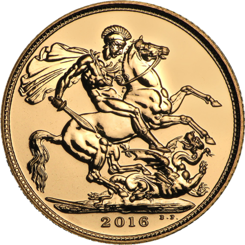 Soverenas Elžbieta II (2016-2022) Didžioji Britanija auksinė moneta (2)