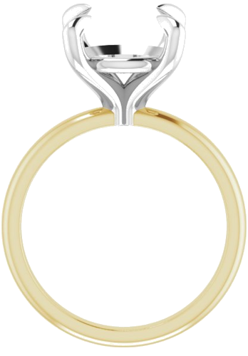 Sužadėtuvių Žiedas „Solitaire“ 14k yellow/white gold Round 11mm (2)