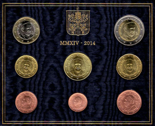 2014 Ватикан Франциск Набор монет евро BU (2)