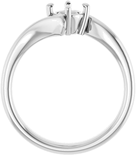 Sužadėtuvių Žiedas „Solitaire Bypass“ 925 Sidabro Round 5.2mm (2)