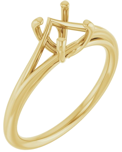 Sužadėtuvių Žiedas „Solitaire“ 14k yellow gold Round 6.5mm (1)