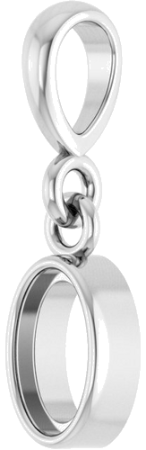 Pakabukas „Bezel-Set Cabochon“ 14k white gold Oval 5mm x 3mm (2)