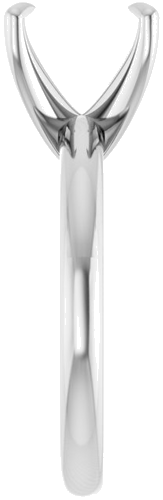 Platinum 7x7 mm Square Solitaire Engagement Ring Mounting (4)