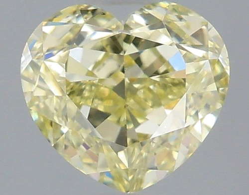 1.01 carat Fancy Light Yellow-VS1 Natūralus Heart Deimantas (1)