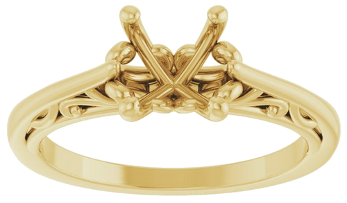 Sužadėtuvių Žiedas „Solitaire“ 14k yellow gold Oval 8mm x 6mm (3)