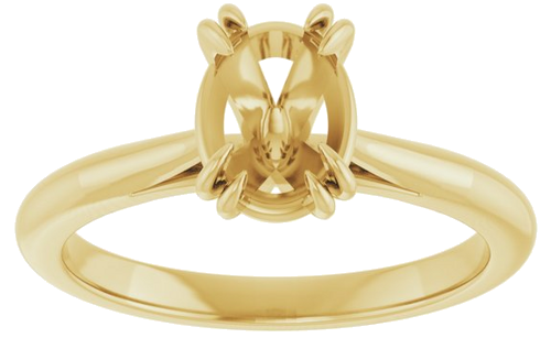 Sužadėtuvių Žiedas „Solitaire“ 585 Geltonojo Aukso Oval 8mm x 6mm (3)