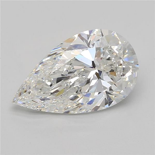 4.01 carat F-SI1 Natūralus Pear Deimantas (1)