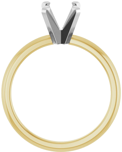 Sužadėtuvių Žiedas „Solitaire“ 14k yellow/white gold Oval 9mm x 7mm (2)