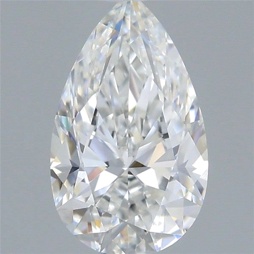 0.55 carat F-VVS1 Natūralus Pear Deimantas (1)