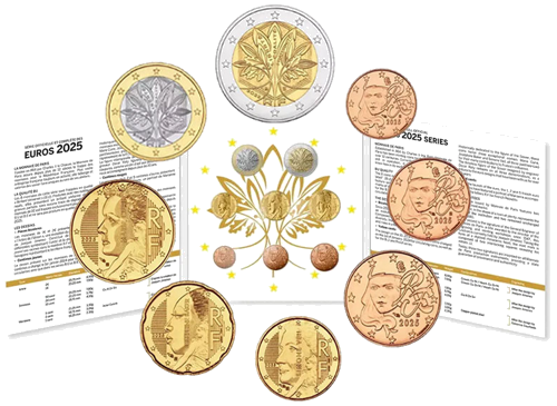 2025 Франция комплект BU евро монети (2)