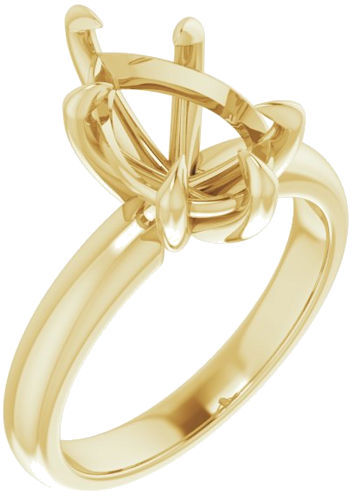 Sužadėtuvių Žiedas „Claw-Prong Solitaire“ 14k yellow gold Pear 12mm x 8mm (1)