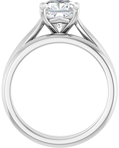 Sužadėtuvių Žiedas „Solitaire“ 585 Baltojo Aukso Cushion 7mm (7)