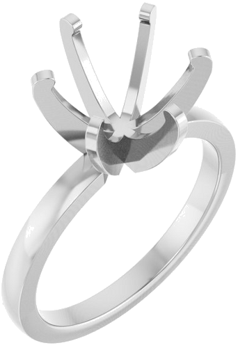 Sužadėtuvių Žiedas „Solitaire“ 585 Baltojo Aukso Round 9.4mm (1)