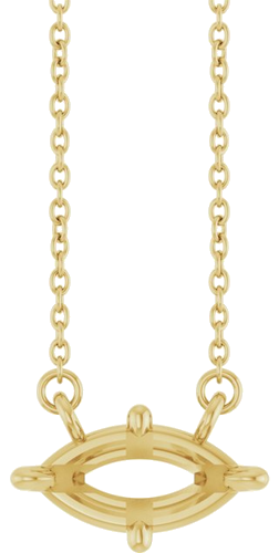 Pakabukas „Claw-Prong Solitaire“ 14k yellow gold Marquise 10mm x 5mm (1)