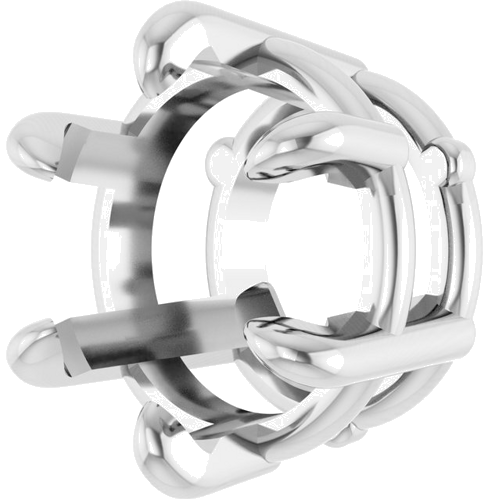 14K White 8 mm Round Slide Pendant Mounting (2)