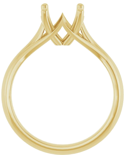 Sužadėtuvių Žiedas „Solitaire“ 585 Geltonojo Aukso Round 8mm (2)