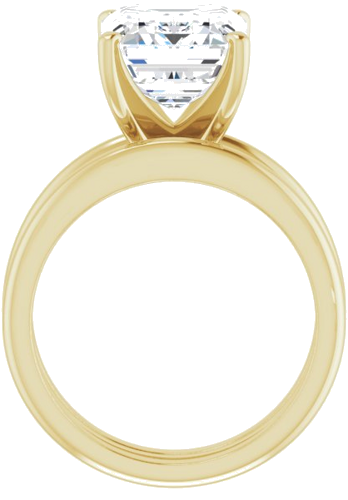 14K Yellow  11x9 mm Emerald Solitaire Engagement Ring Mounting (7)