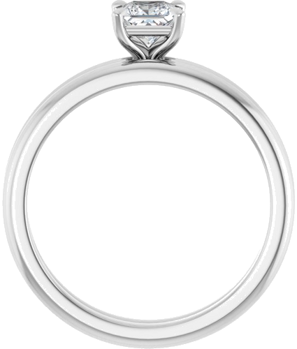 Sužadėtuvių Žiedas „Claw-Prong“ 14k white gold Square 4mm (7)
