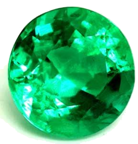 0.69 carat GREEN Round Smaragdas (1)