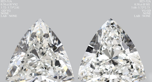 0.5 carat H-VS1 Natūralus Triangular Deimantas (1)