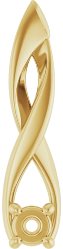 Pakabukas „Infinity-Inspired Solitaire“ 14k yellow gold Round 3mm (1)