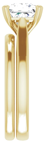 Sužadėtuvių Žiedas „Solitaire“ 585 Geltonojo Aukso Square 6.5mm (9)