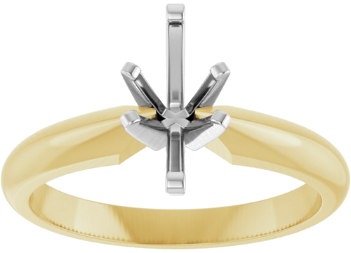 Sužadėtuvių Žiedas „Solitaire“ 14k yellow/white gold Marquise 8.5mm x 4.5mm (3)